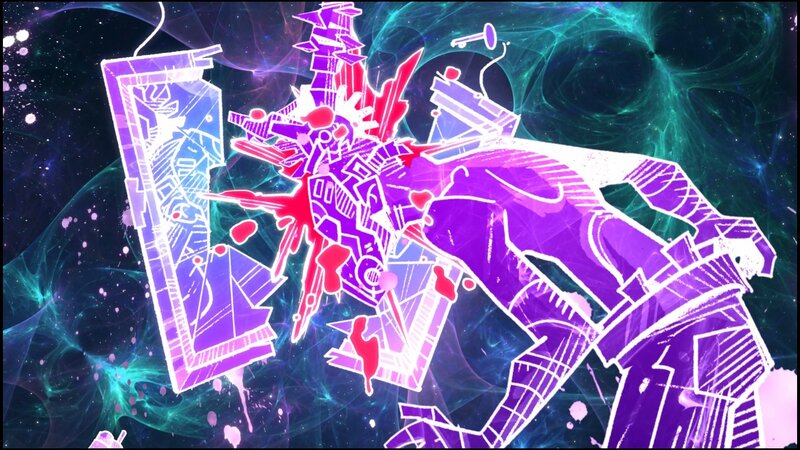 Purple Robot in Space