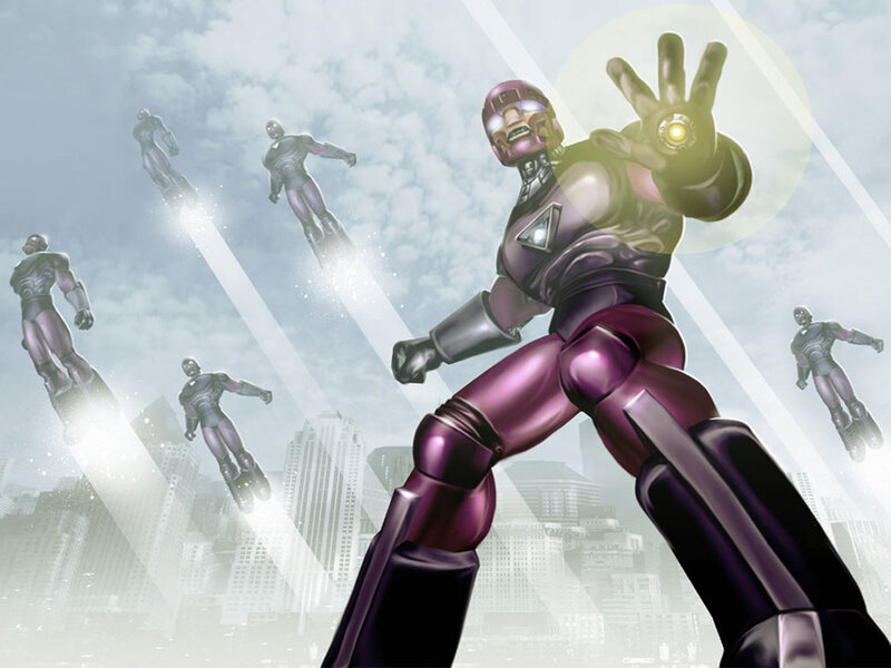 Purple Robot Soldier