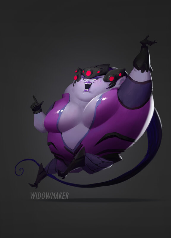 Purple Robotic Character