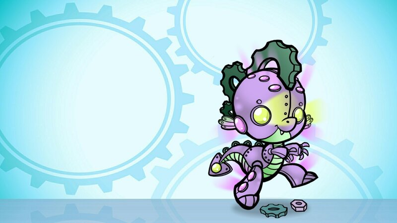 Purple Robotic Dragon