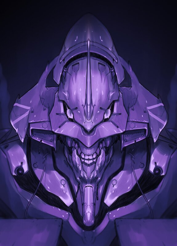 Purple Robotic Head
