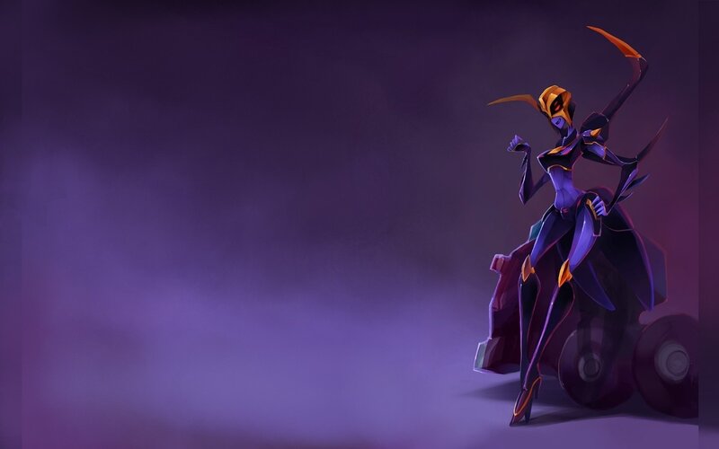 purple robotic insectoid character