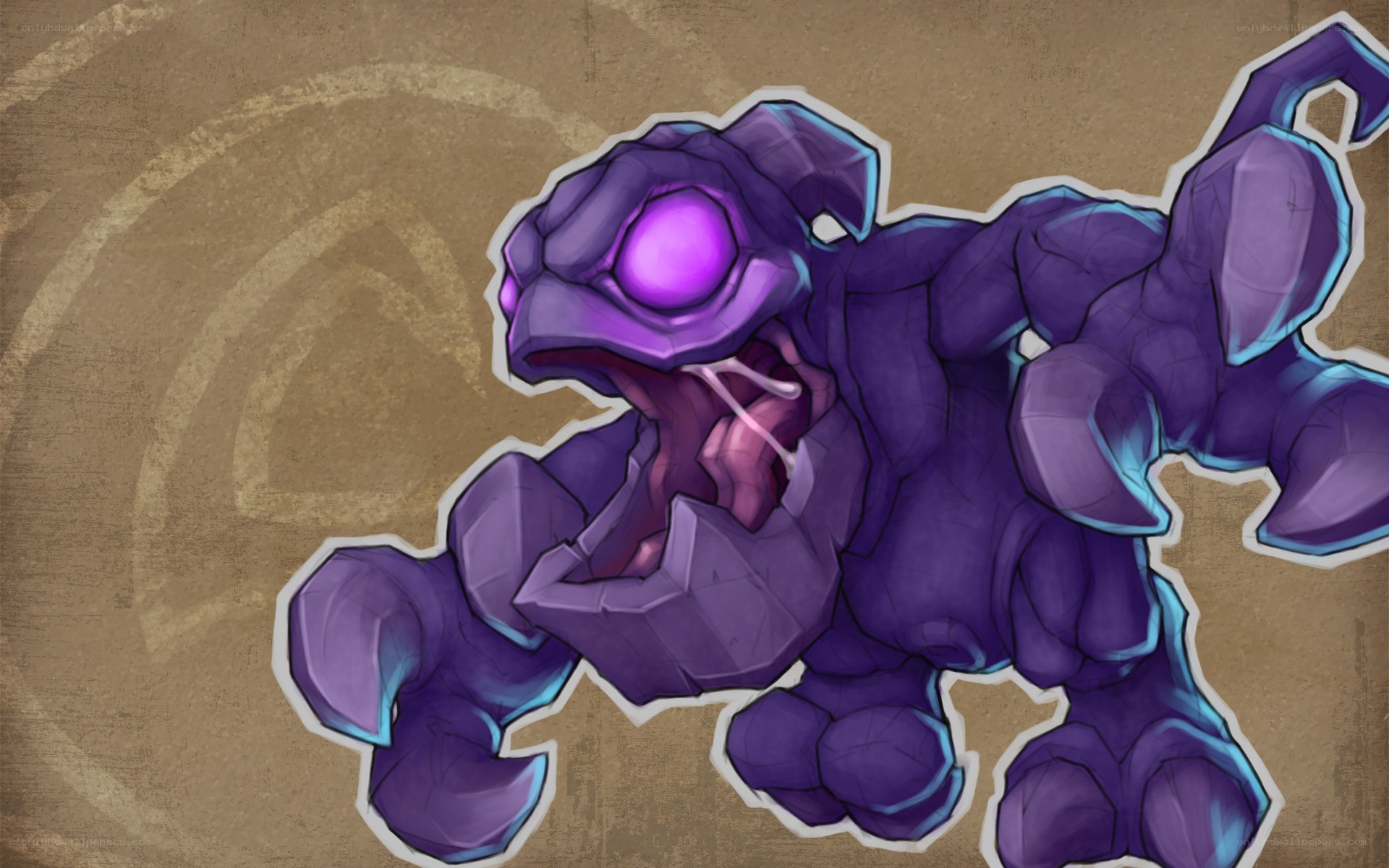 purple rock monster creature