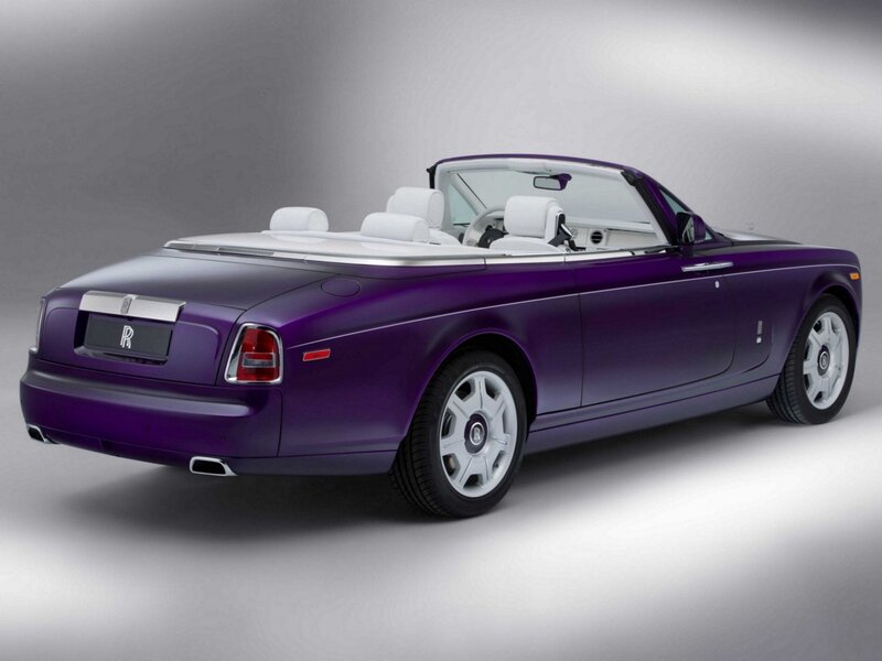Purple Rolls-Royce convertible
