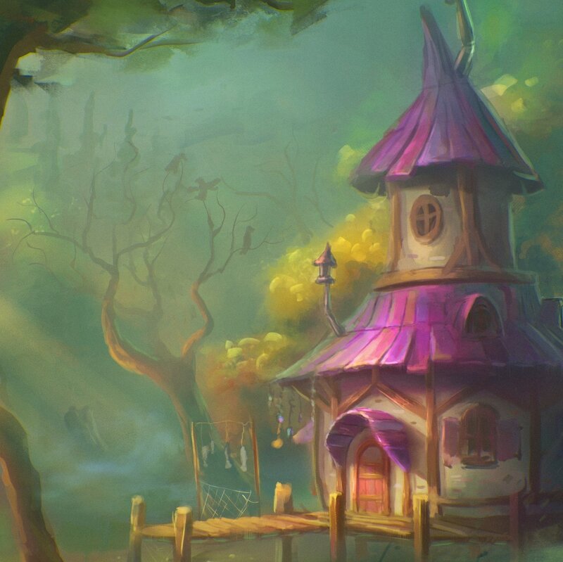 Purple-roofed Treehouse
