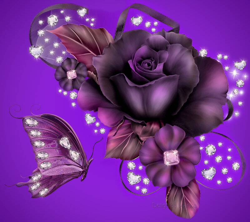 Purple Rose and Butterfly — Luxurious