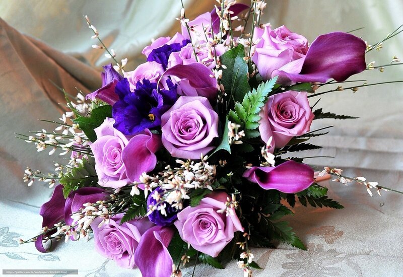 purple rose bouquet