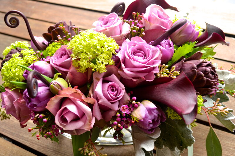 Purple Rose Bouquet — Elegant, Photograph, Roses