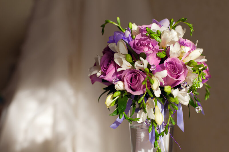 Purple Rose Bouquet — Serene, Afternoon