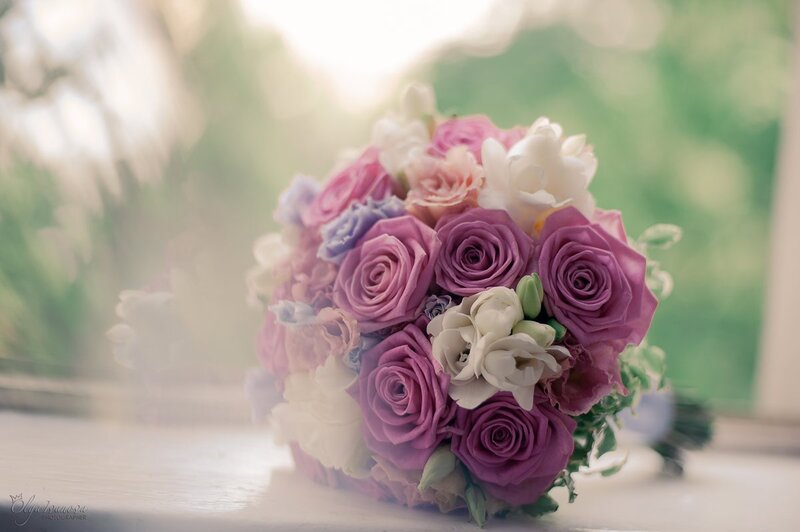 Purple Rose Bouquet — Serene, Morning