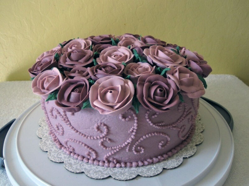 Purple Rose Cake
