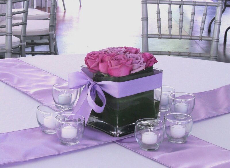Purple Rose Centerpiece
