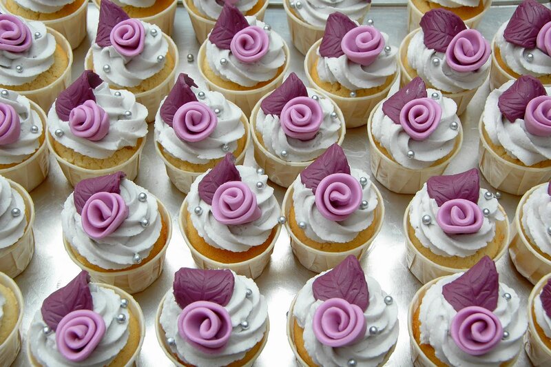 Purple-rose Cupcakes — Purple