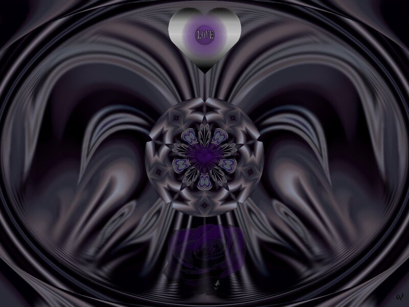 Purple Rose Mandala — Mystical
