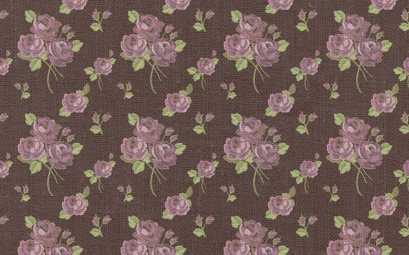 Purple Rose Pattern — Brown