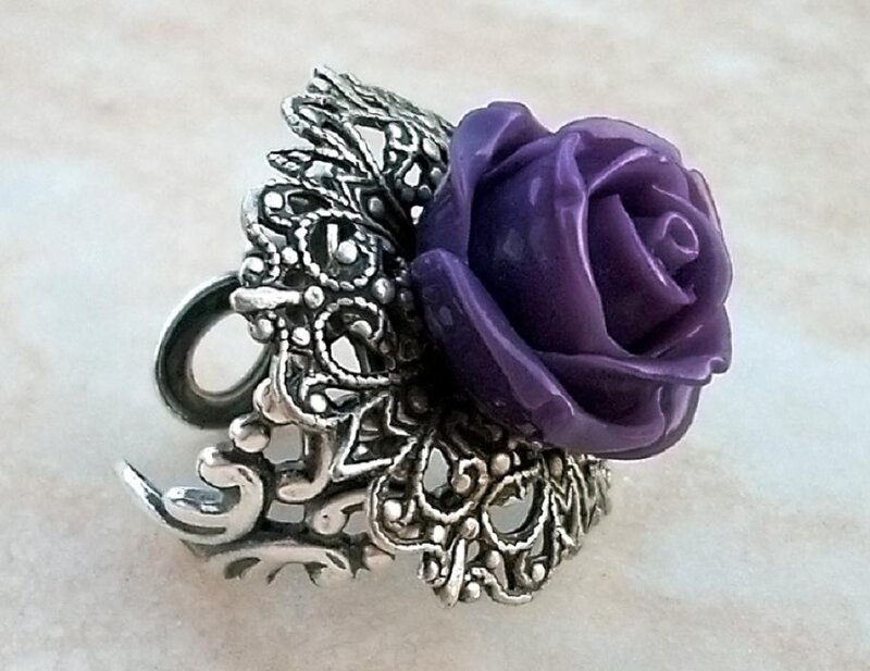 Purple Rose Ring