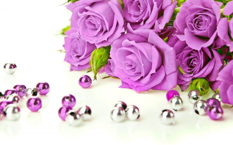 Purple Roses and Beads — Calm