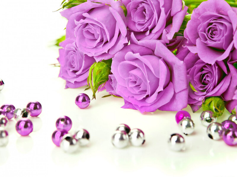 Purple Roses and Beads