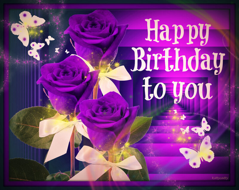 Purple Roses and Butterflies — Celebratory