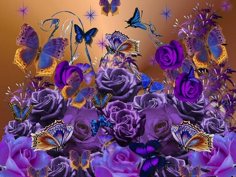 Purple Roses and Butterflies — Fantastical