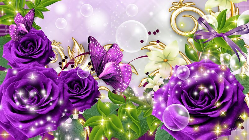 Purple Roses and Butterflies — Magical