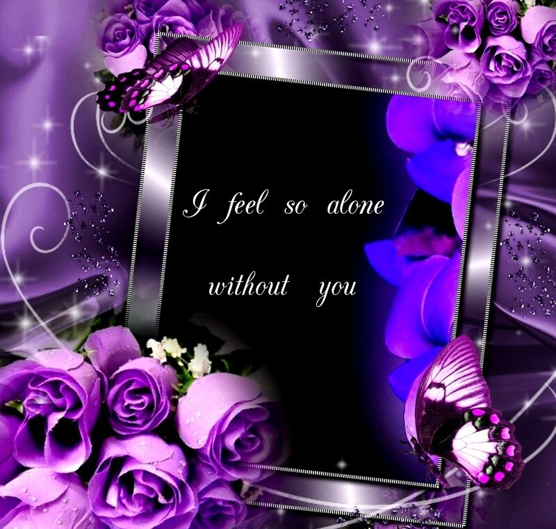 Purple Roses and Butterflies — Romantic, Digital Art