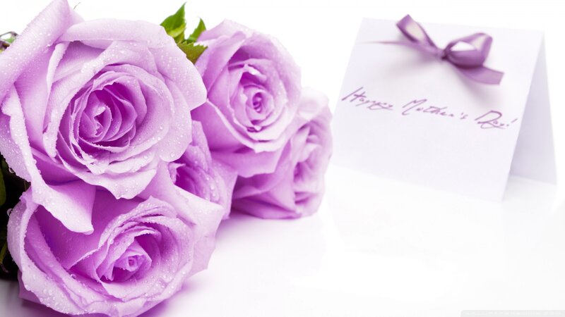 Purple Roses and Card