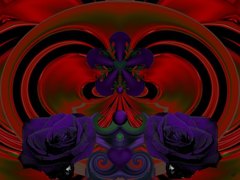 Purple Roses and Fractal Design — Dramatic