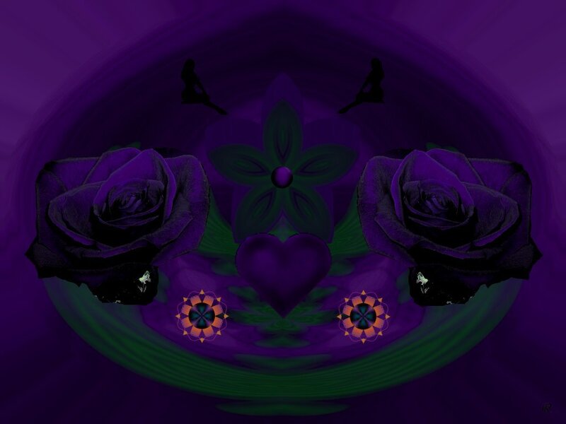 Purple Roses and Heart