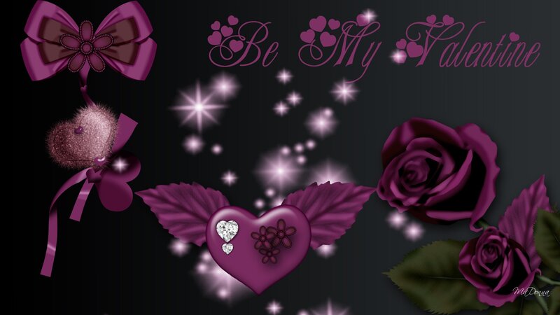 Purple Roses and Hearts — Romantic