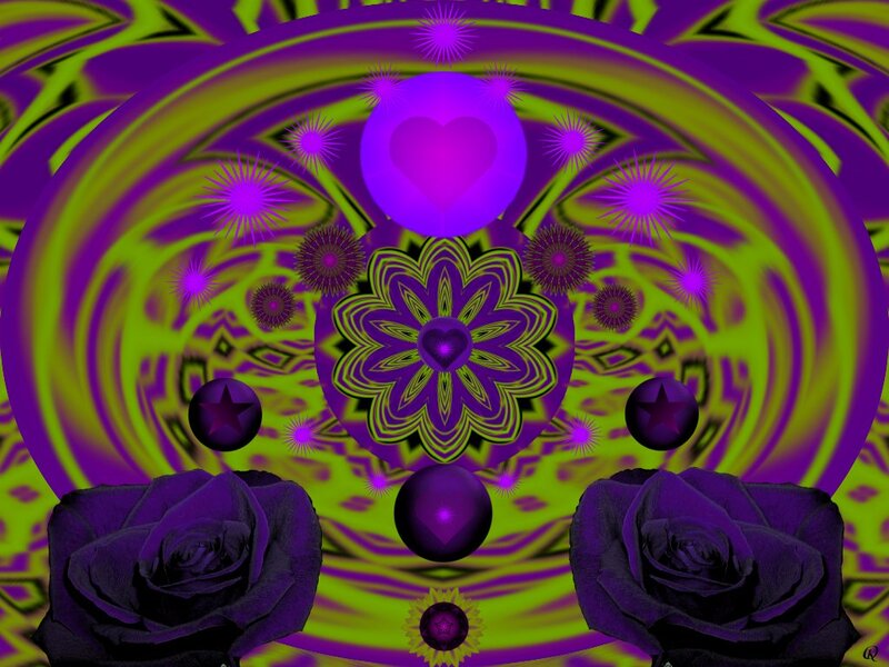 Purple Roses and Mandala