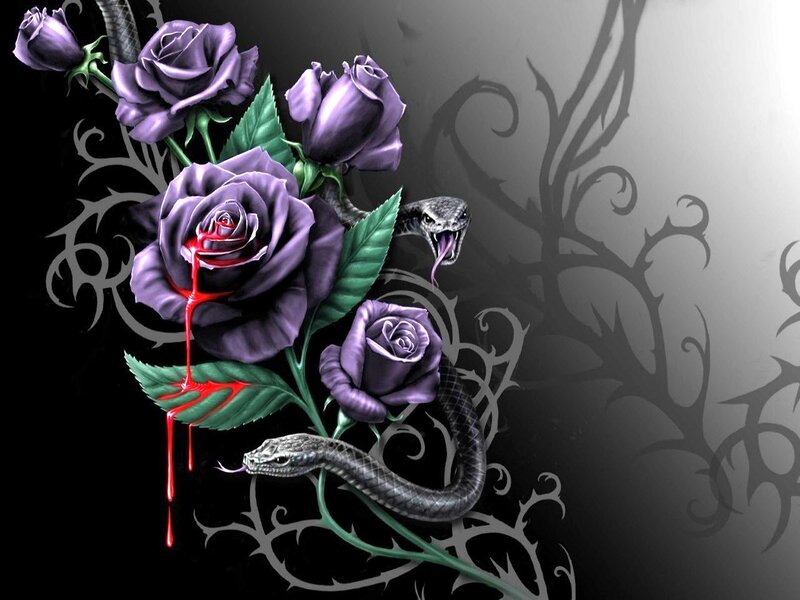 Purple Roses and Snake