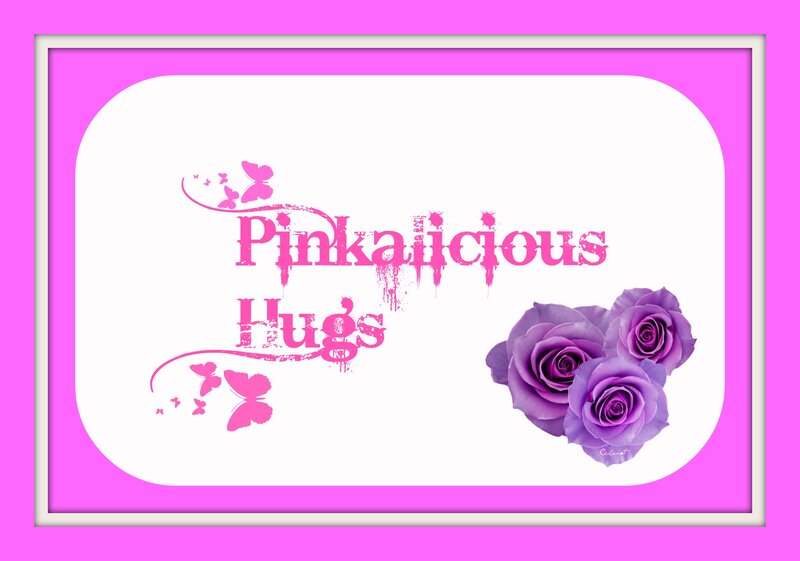 Purple Roses and Text — Pink
