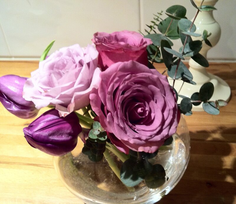Purple Roses and Tulips