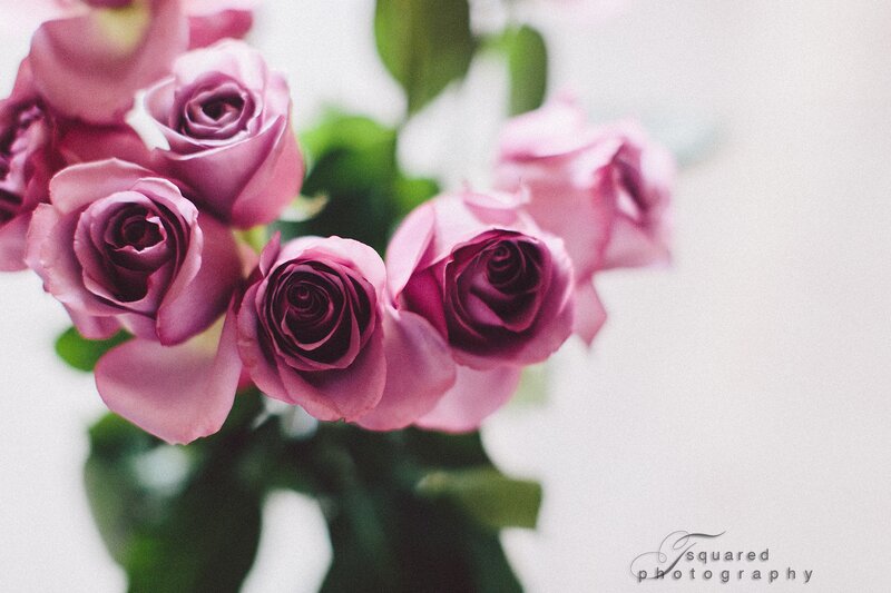 Purple Roses in a Bouquet — Pink