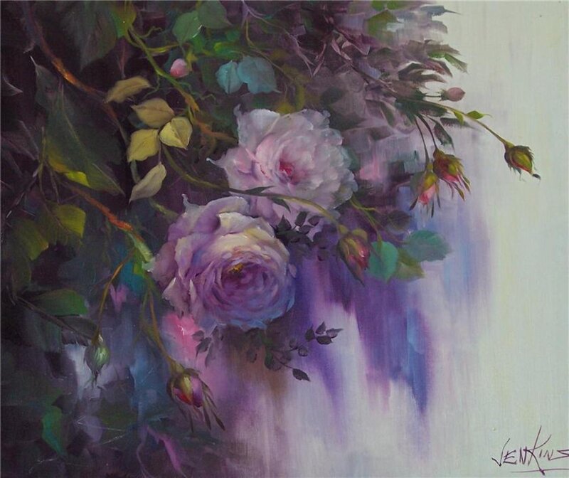 Purple Roses in Bloom — Serene
