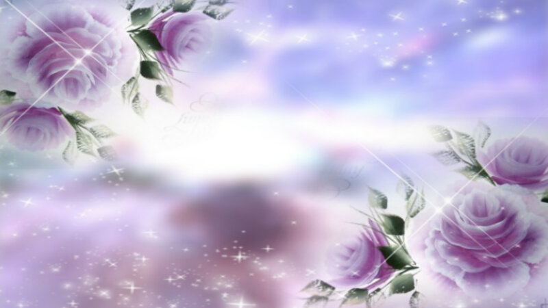 Purple Roses with Sparkles