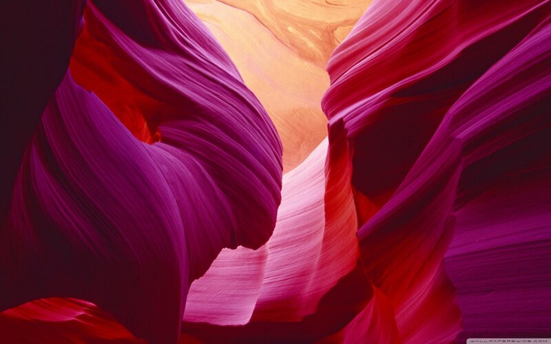 Purple Sandstone Canyon — Dramatic, Photograph, Rock