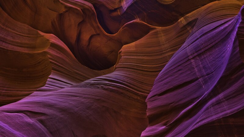 Purple sandstone canyon walls