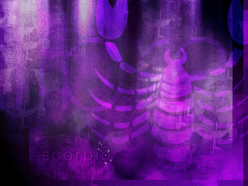 purple scorpion zodiac art