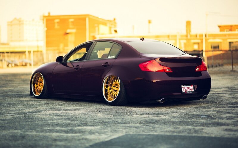 Purple Sedan Car