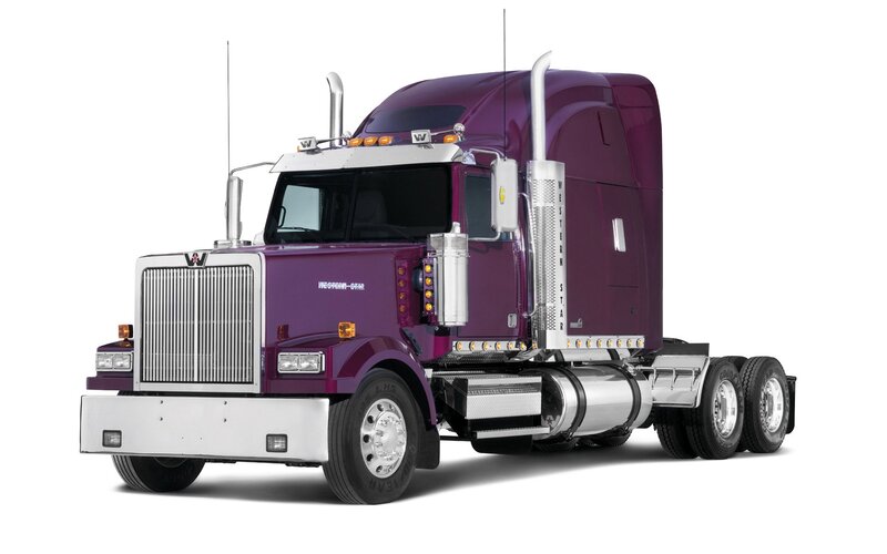 Purple Semi-truck — Neutral