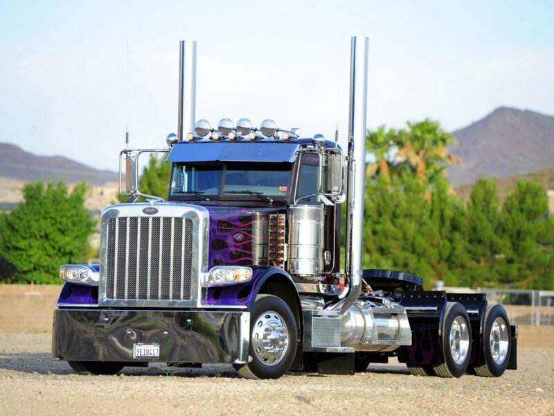 Purple Semi-truck — Outdoor
