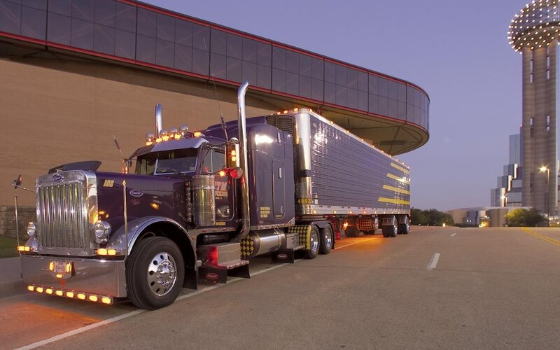 Purple Semi-truck