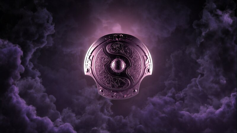 Purple Shield in Clouds