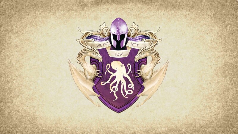 Purple Shield with Octopus