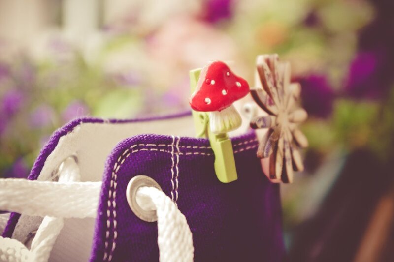 Purple Shoe with Clips