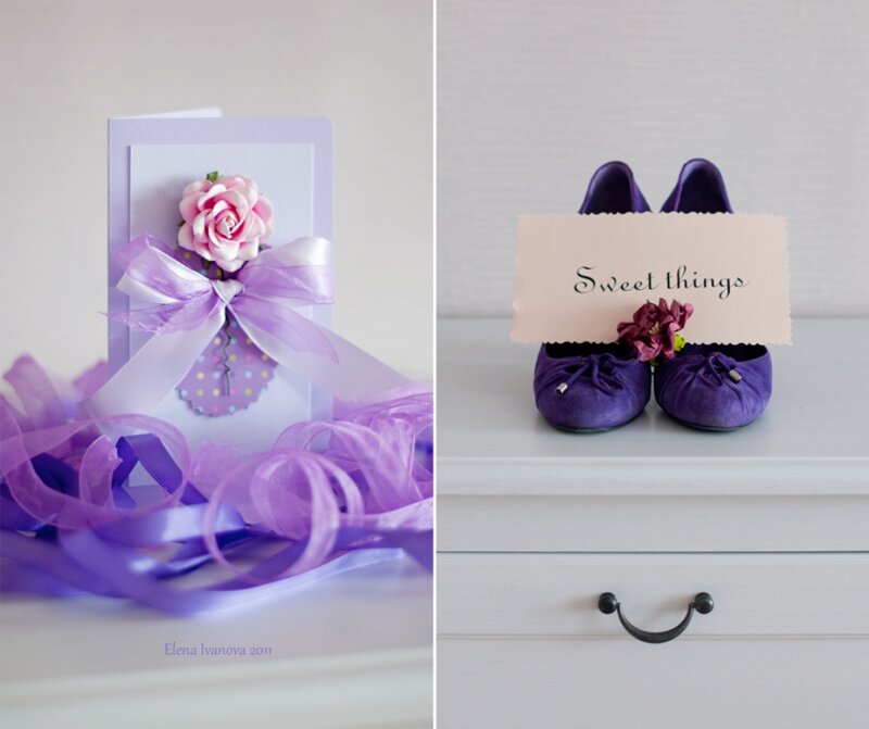 Purple Shoes and Card