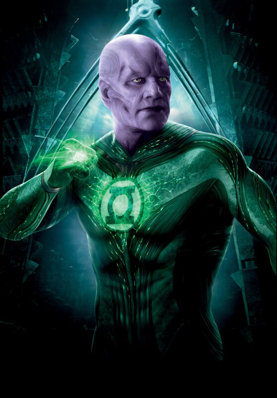 Purple-skinned Alien in Green Suit