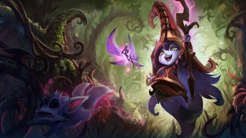 Purple-skinned Character with Staff
